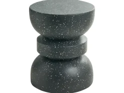 Clearance Beliani Tavolino FALIRO 37 cm 37 cm Effetto terrazzo Terrazzo Nero