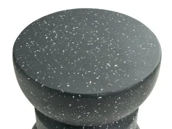 Clearance Beliani Tavolino FALIRO 37 cm 37 cm Effetto terrazzo Terrazzo Nero