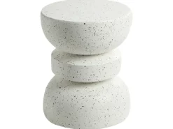 Best Beliani Tavolino FALIRO 37 cm 37 cm Effetto terrazzo Terrazzo Bianco