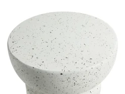 Best Beliani Tavolino FALIRO 37 cm 37 cm Effetto terrazzo Terrazzo Bianco