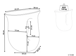 Beliani Tavolino IDRO 42 cm 28 cm Arancione