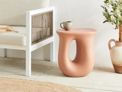 Beliani Tavolino IDRO 42 cm 28 cm Arancione