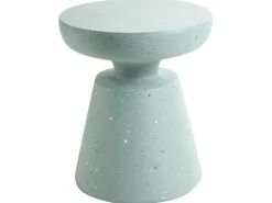 Outlet Beliani Tavolino MINCIO 45 cm 45 cm Effetto terrazzo terrazzo Verde