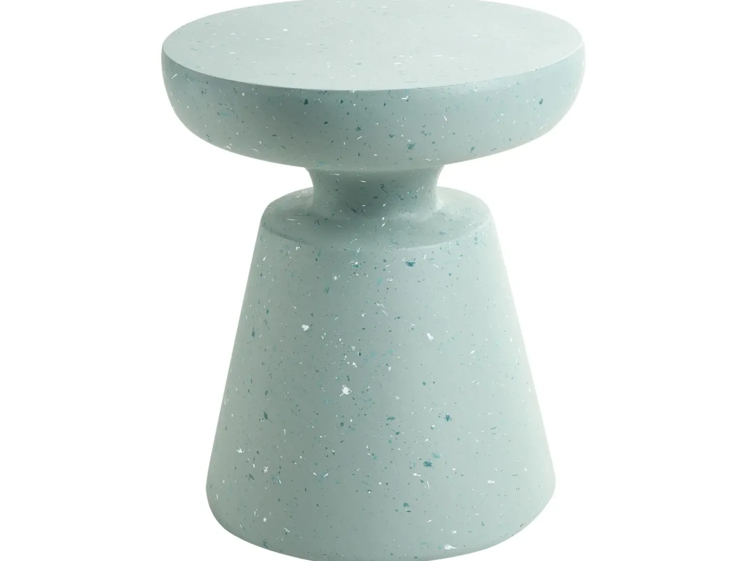 Outlet Beliani Tavolino MINCIO 45 cm 45 cm Effetto terrazzo terrazzo Verde