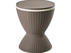 Outlet Beliani Tavolino portaghiaccio AISA 49 cm 49 cm Simil legno Marrone