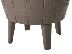 Online Beliani Tavolino portaghiaccio SILG 49 cm 49 cm Tortora Bianco Beige Grigio