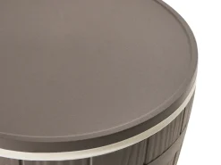 Online Beliani Tavolino portaghiaccio SILG 49 cm 49 cm Tortora Bianco Beige Grigio