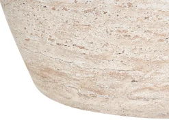 Discount Beliani Tavolino RICADI 40 cm 58 cm Effetto travertino Beige