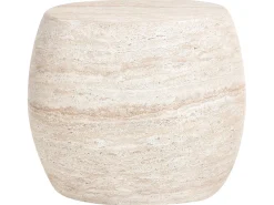 Discount Beliani Tavolino RICADI 40 cm 58 cm Effetto travertino Beige