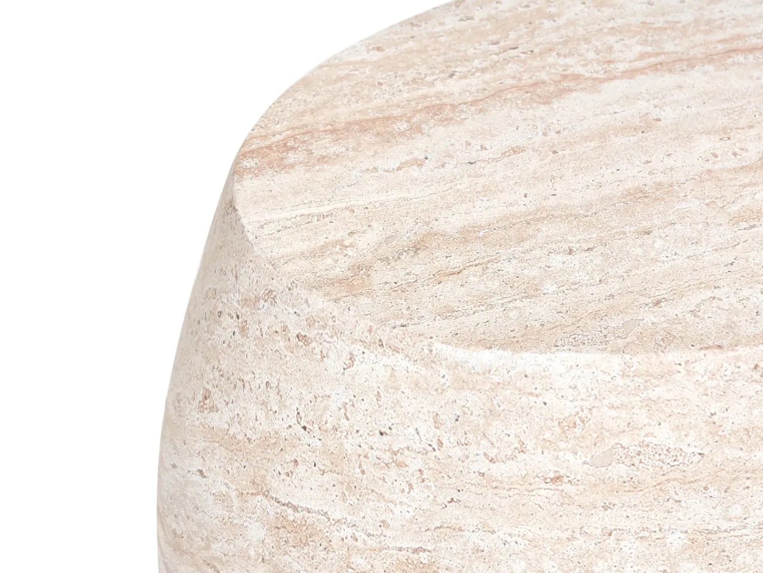 Discount Beliani Tavolino RICADI 40 cm 58 cm Effetto travertino Beige