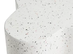 Sale Beliani Tavolino TELLARO 32 cm 37 cm Effetto terrazzo Terrazzo Bianco