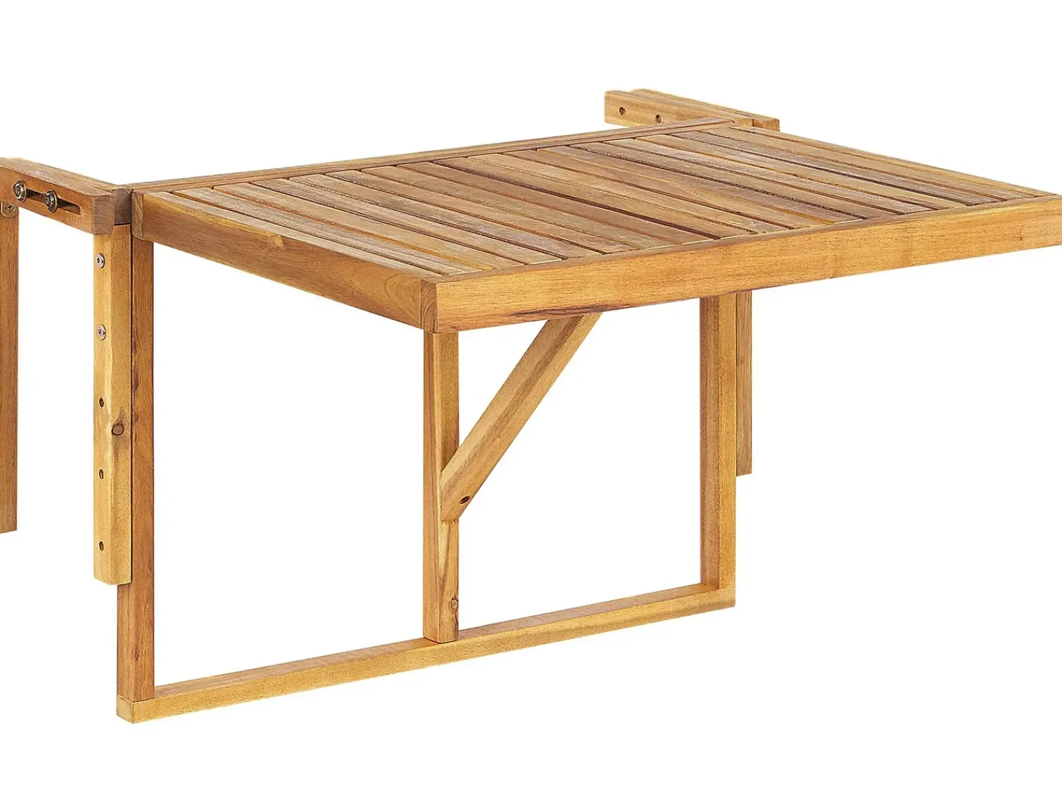Beliani Tavolo da balcone UDINE 70 cm 69 cm Legno d'acacia Marrone