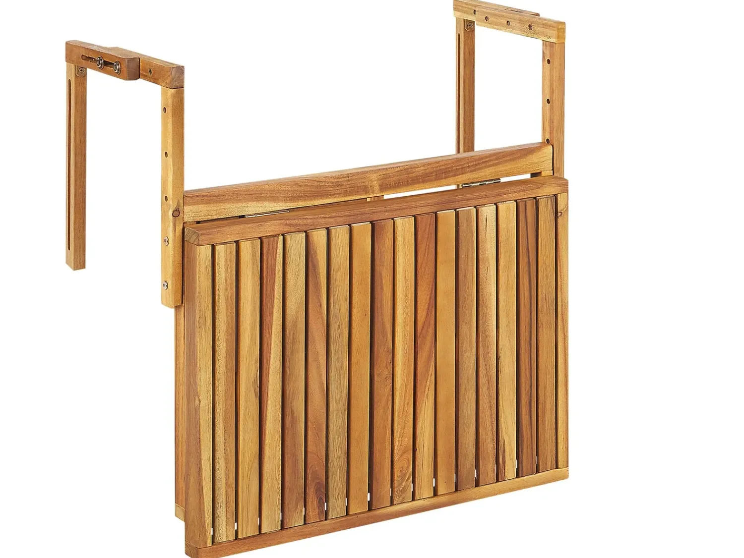 Beliani Tavolo da balcone UDINE 70 cm 69 cm Legno d'acacia Marrone