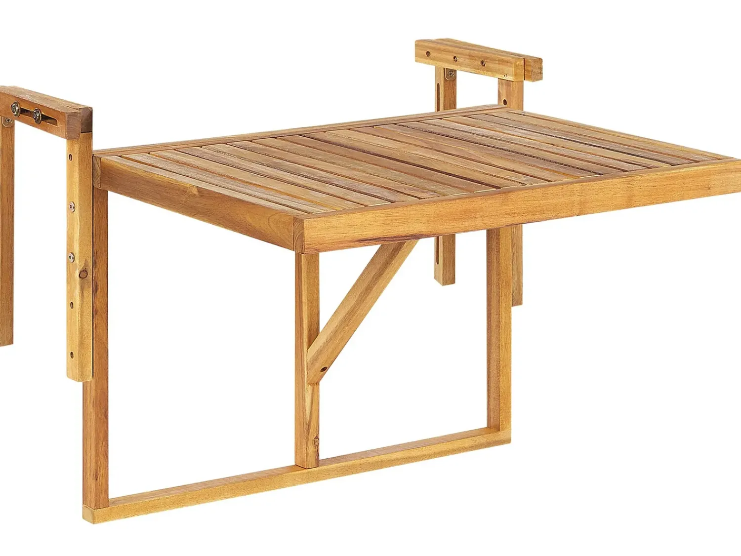 Beliani Tavolo da balcone UDINE 70 cm 69 cm Legno d'acacia Marrone