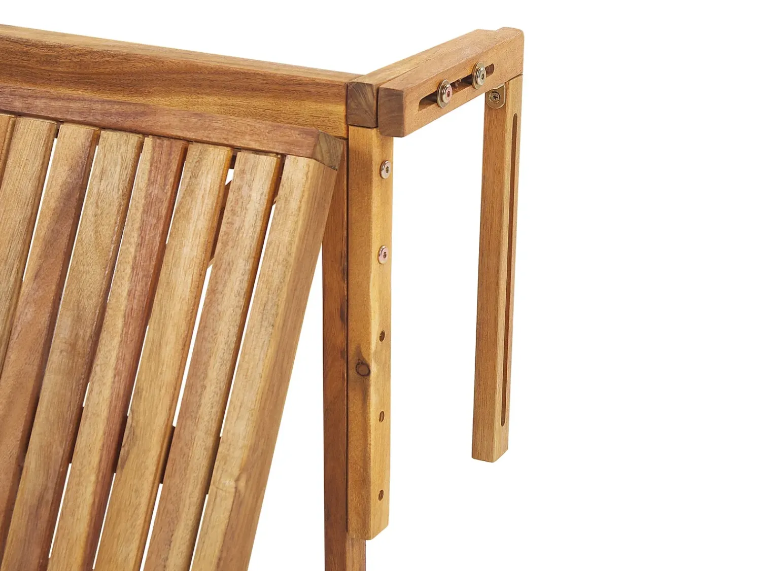 Beliani Tavolo da balcone UDINE 70 cm 69 cm Legno d'acacia Marrone