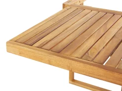 Beliani Tavolo da balcone UDINE 70 cm 69 cm Legno d'acacia Marrone