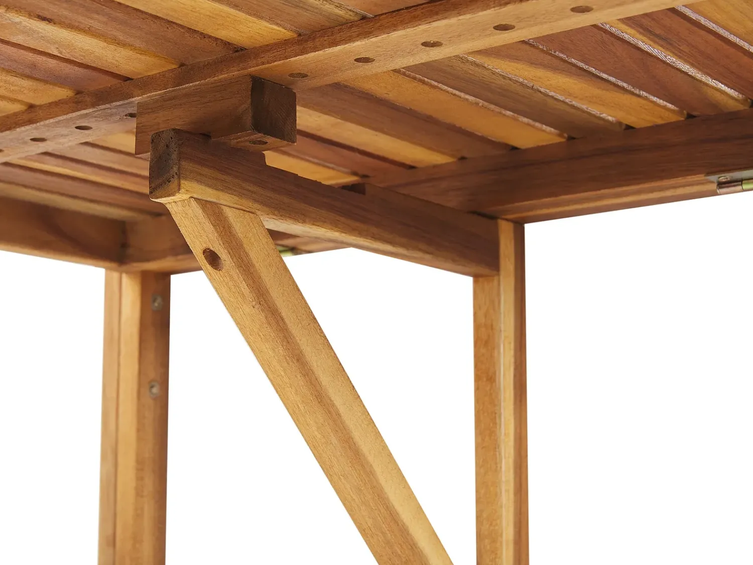 Beliani Tavolo da balcone UDINE 70 cm 69 cm Legno d'acacia Marrone