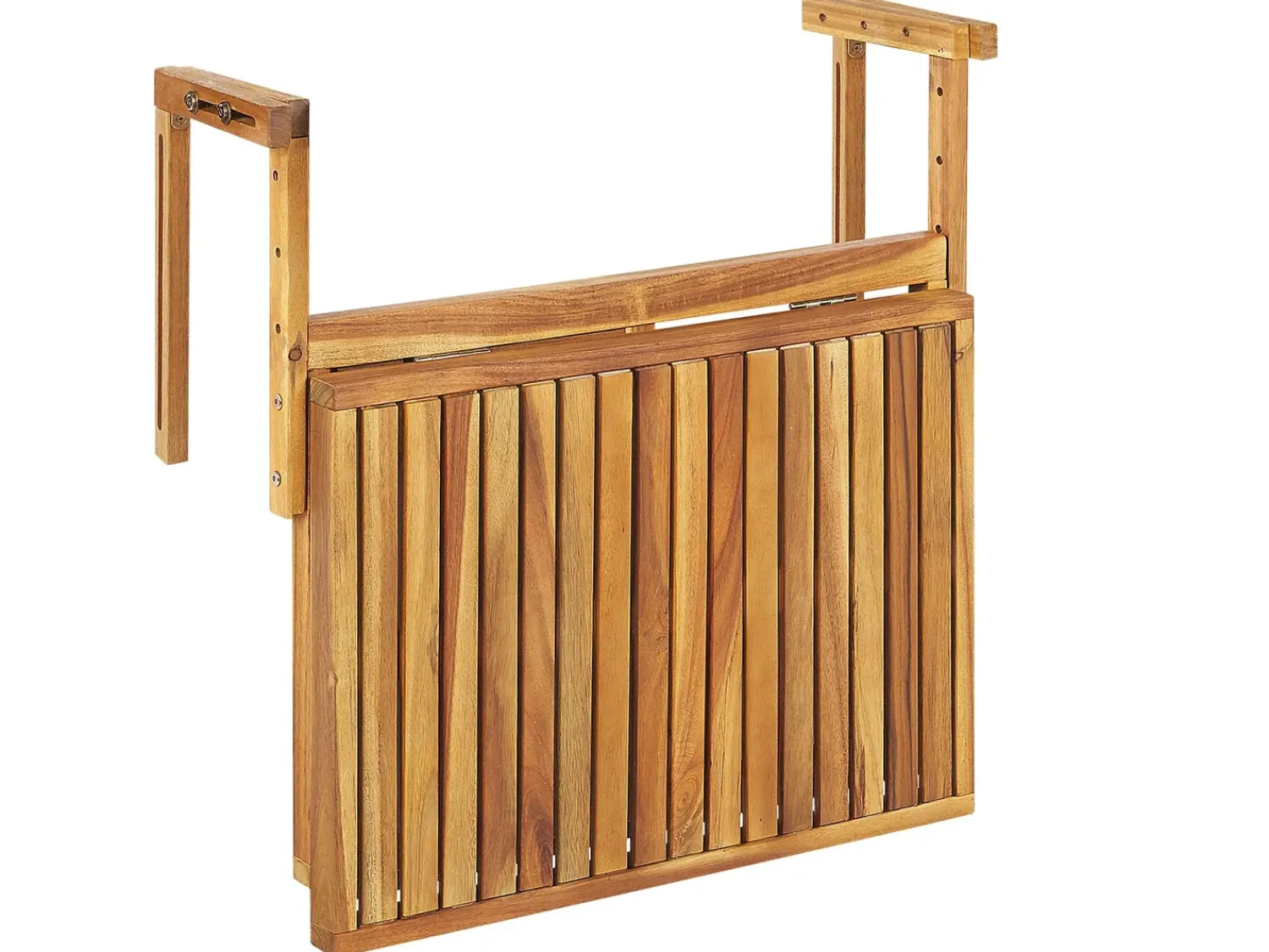 Beliani Tavolo da balcone UDINE 70 cm 69 cm Legno d'acacia Marrone