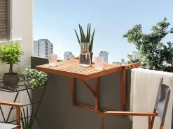 Hot Beliani Tavolo da balcone UDINE 70 cm 69 cm Legno d'acacia Marrone