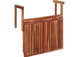 Hot Beliani Tavolo da balcone UDINE 70 cm 69 cm Legno d'acacia Marrone