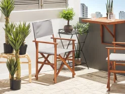 Hot Beliani Tavolo da balcone UDINE 70 cm 69 cm Legno d'acacia Marrone