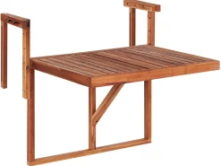 Hot Beliani Tavolo da balcone UDINE 70 cm 69 cm Legno d'acacia Marrone