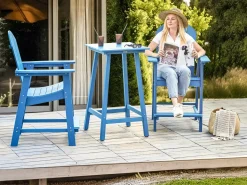 Beliani ADIRONDACK 60 cm 59 cm Materiale sintetico Blu