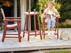 Clearance Beliani ADIRONDACK 60 cm 59 cm Materiale sintetico Rosso