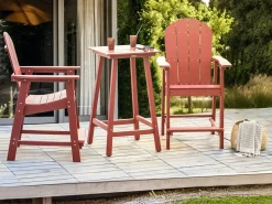 Clearance Beliani ADIRONDACK 60 cm 59 cm Materiale sintetico Rosso