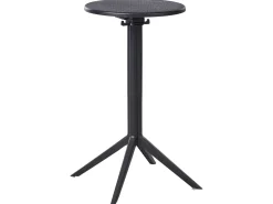 Online Beliani Tavolo da bar da giardino LEGRENA 60 cm 60 cm Nero