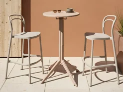 Discount Beliani Tavolo da bar da giardino LEGRENA 60 cm 60 cm Beige
