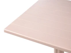 New Beliani Tavolo da bar da giardino LEMNOS 60 cm 60 cm Beige