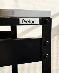 Beliani MAENZA Metallo Nero Argento Nero