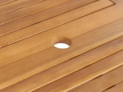 Outlet Beliani MAUI 160/220 cm 100 cm Legno d'acacia chiaro Marrone