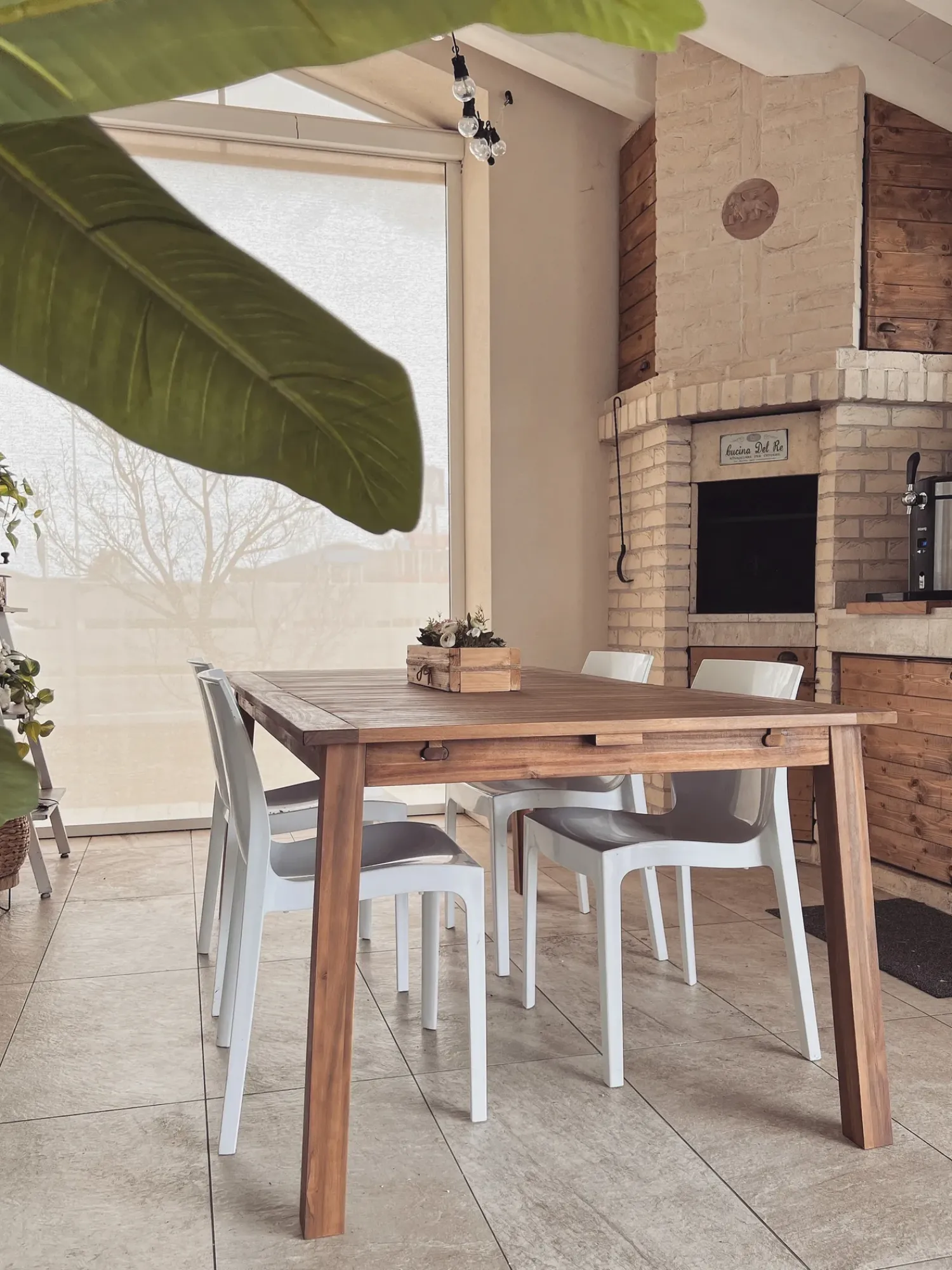 Sale Beliani CESANA 180/240 cm 100 cm Legno d'acacia chiaro Marrone