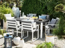 Hot Beliani PANCOLE 168/248 cm 100 cm Metallo Grigio Bianco Grigio
