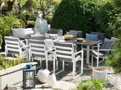 Hot Beliani PANCOLE 168/248 cm 100 cm Metallo Grigio Bianco Grigio