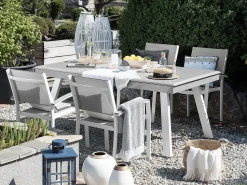 Clearance Beliani PERETA 175/255 cm 100 cm Metallo Grigio chiaro Bianco Grigio
