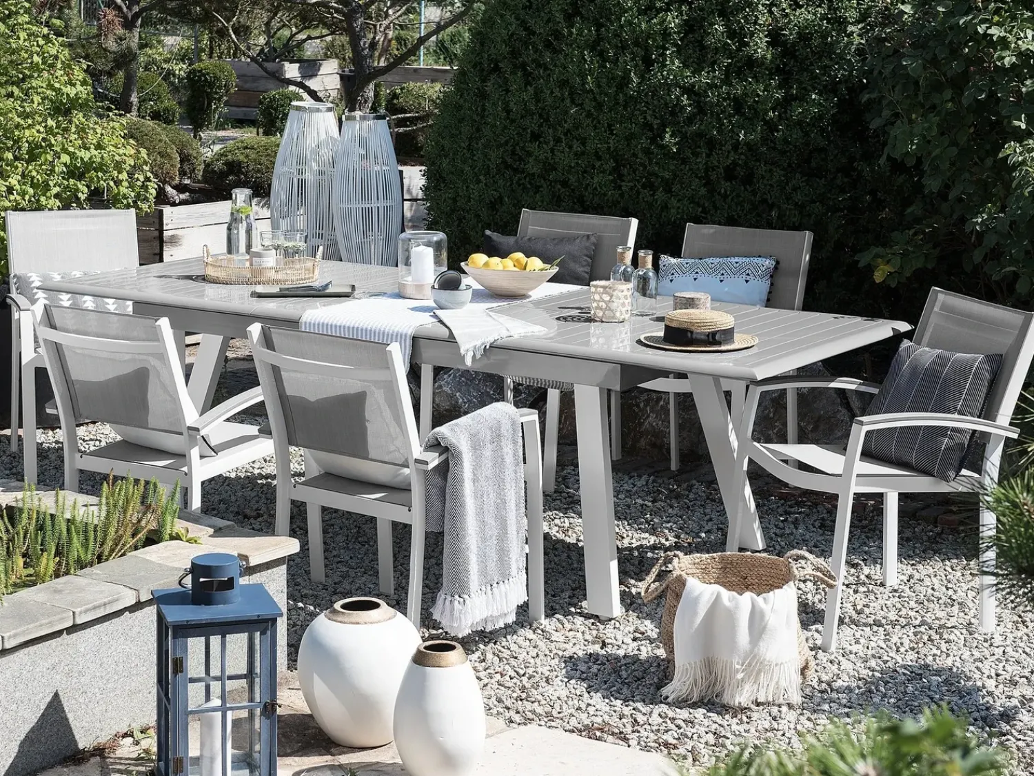 Clearance Beliani PERETA 175/255 cm 100 cm Metallo Grigio chiaro Bianco Grigio