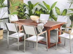 Hot Beliani TOSCANA 160/220 cm 90 cm Legno d'acacia scuro Marrone