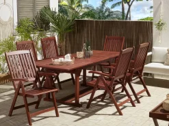 Hot Beliani TOSCANA 160/220 cm 90 cm Legno d'acacia scuro Marrone