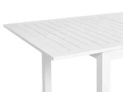 Best Beliani Tavolo da pranzo allungabile da giardino SKALOMA 180/240 cm 90 cm Metallo Bianco