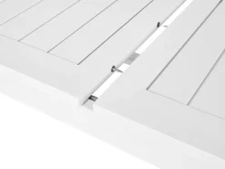 Best Beliani Tavolo da pranzo allungabile da giardino SKALOMA 180/240 cm 90 cm Metallo Bianco