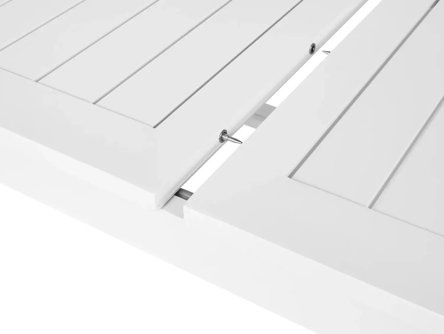 Best Beliani Tavolo da pranzo allungabile da giardino SKALOMA 180/240 cm 90 cm Metallo Bianco