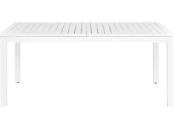 Best Beliani Tavolo da pranzo allungabile da giardino SKALOMA 180/240 cm 90 cm Metallo Bianco
