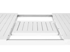 Best Beliani Tavolo da pranzo allungabile da giardino SKALOMA 180/240 cm 90 cm Metallo Bianco