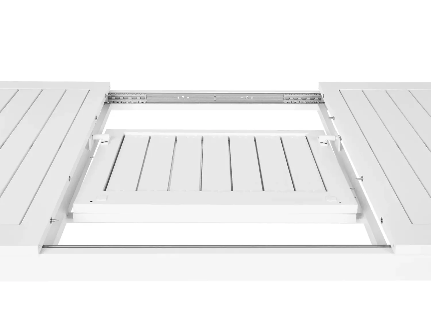 Best Beliani Tavolo da pranzo allungabile da giardino SKALOMA 180/240 cm 90 cm Metallo Bianco