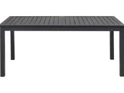 Hot Beliani Tavolo da pranzo allungabile da giardino SKALOMA 180/240 cm 90 cm Metallo scuro Grigio