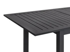 Hot Beliani Tavolo da pranzo allungabile da giardino SKALOMA 180/240 cm 90 cm Metallo scuro Grigio