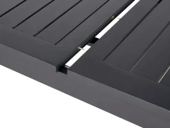 Hot Beliani Tavolo da pranzo allungabile da giardino SKALOMA 180/240 cm 90 cm Metallo scuro Grigio